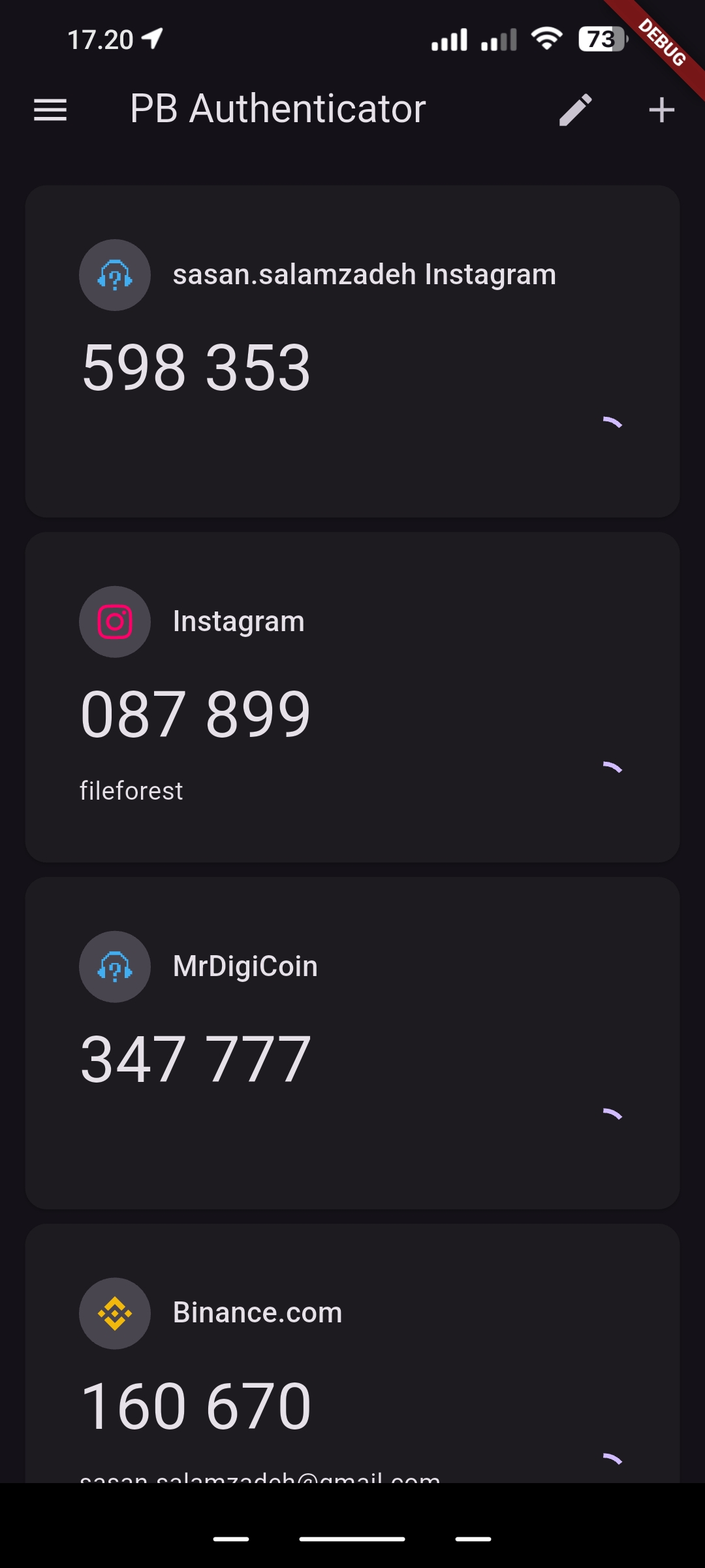 Main Page Code List